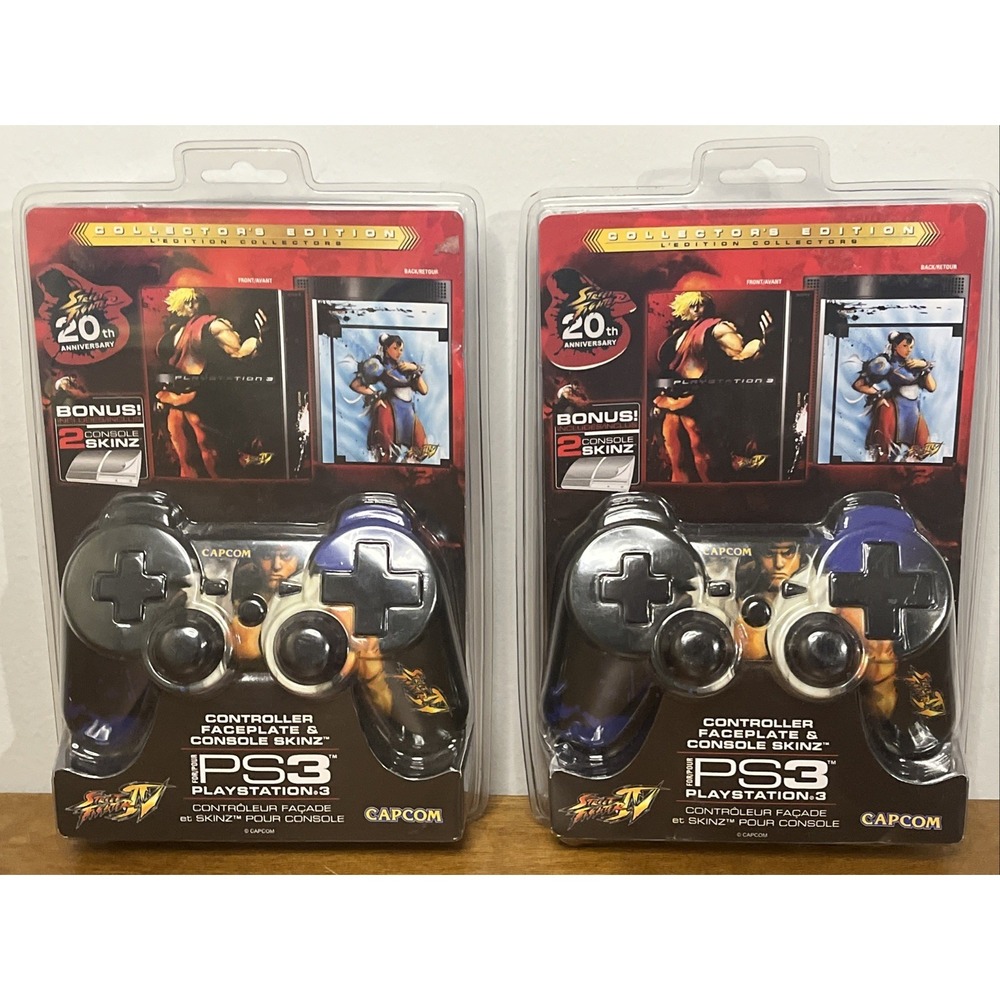 Collector Edition Street Fighter Controller Faceplates + Console Skinz Set Of 2